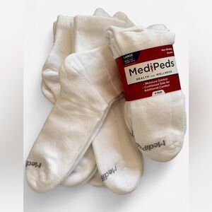 Med peds White Men's Comfort Socks - 4 Pack